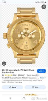 Nixon Zlaté hodinky aj strieborne veľká nad 5cm priemer - 20