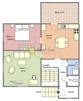 Šumava - prodej domu 4+1, 155 m2, zahrada 595 m2, obec Stach - 20