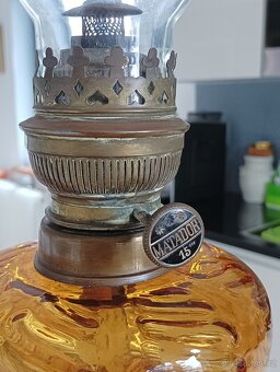 STAROŽITNÁ SECESNÍ PETROLEJOVÁ LAMPA EHRICH & GRAETZ 19.STOL - 20