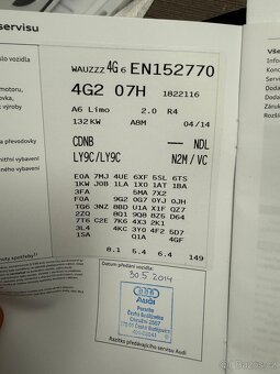 Audi A6 2.0tfsi automat 132kw 2014. Motor start 122560km - 20