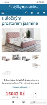Prodám luxusní postel VERONA 180cm x 2 - 20
