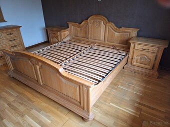 ,ZAMLUVENO,DUBOVÁ LOŽNICE I ZADNÍ DESKY SKŘÍNĚ JSOU DŘEVĚNÉ - 20