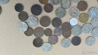 Mince v dřev.truhličce, konvolut minci, staré mince - 20