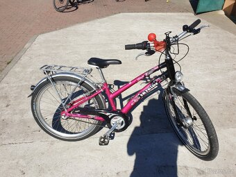 Prodám Dětské KOLO 24'' PUKY MODRÉ a RÚŽOVÉ JAK NOVÉ - 20