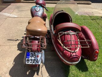 Jawa 350 / 354 kývačka 1956 + sidecar Velorex 560, s TP - 20