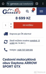 45 DAYTONA Sport Arrow GTX Kožené boty na motorku - 20