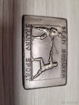 Cvičná puška na Šerm bodákem + učebnice + medaile - 20