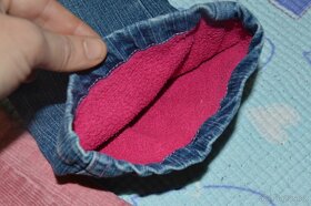 98 104 oteplené kalhoty džíny čepice rukavice - 20