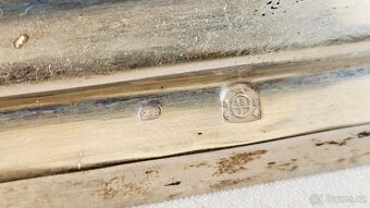 Ag stříbro stolní krucifix loťák rok 1864 biedermeier styl - 20