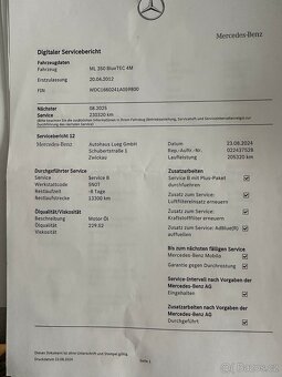 MERCEDES ML 350 CDI 190 kW BEZ MĚCHŮ RV2012 SERVIS POUZE MB - 20