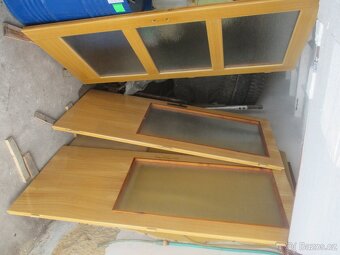 3x starší dveře-2x80P,proskl.1x90P.proskl."fládrované,pěkné - 20