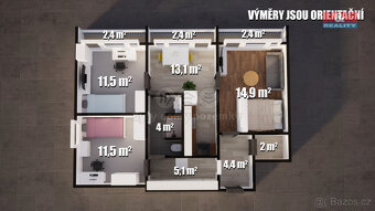 Prodej bytu 3+1, 70 m², Děčín, ul. Jezdecká - 20