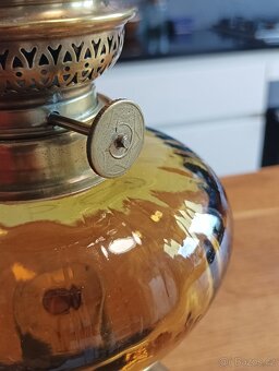 STAROŽITNÁ ART DECO PETROLEJOVÁ LAMPA GAUDARD, 20.–30. LÉTA - 20