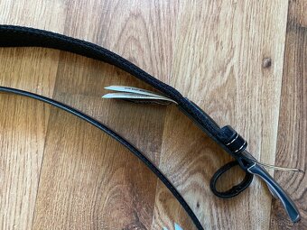 Nový dárkový set opasků BANDI - černý kožený, pružný černý - 20