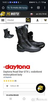DAYTONA Star GTX GORE-TEX Kožené boty na motorku Vel. 43 - 20