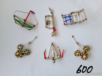 Staré, vánoční ozdoby, špičky,stojan - 20