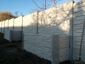 Betonové ploty Znojmo Brno - výška 200cm - 3 dekory v akci - 20