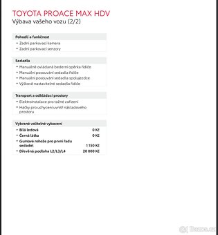 Toyota Proace Max 2.2d 88kW / 2025 / DPH / pouze 177km - 20