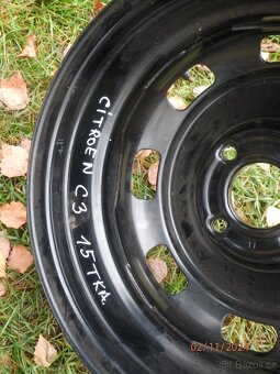 1xOriginál plechový disk na CITROEN C3 15tka Rok 2010 - 20
