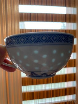 Nový šálek s podšálkem z čínského porcelánu - průsvitné boky - 20