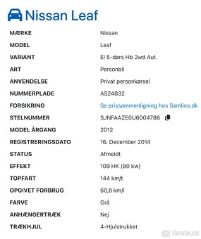Nissan LEAF,  Tekna, 110Hp,BOSE, Kůže, 24kWh - 20