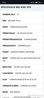 Horské kolo Merida Big Nine 300 19" černo zeleno bílá - 20