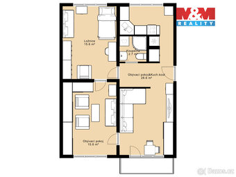 Prodej bytu 3+1, 62 m², Český Krumlov, ul. Špičák - 20