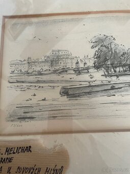 Krásná Praha-litografie,sig.Jan B.Melichar - 20