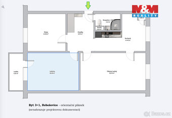 Prodej bytu 3+1, 72 m², Rebešovice, ul. Horky - 20