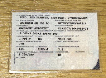 Ford Transit DK 350 L3 - valník, 2017, DPH, 119 tis. km, TOP - 20