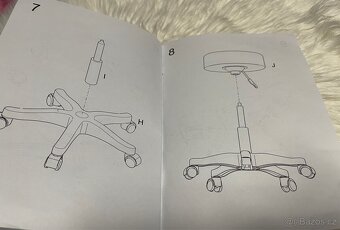 Kosmetické, tetovací masážní lehátko polohovací se stoličkou - 20