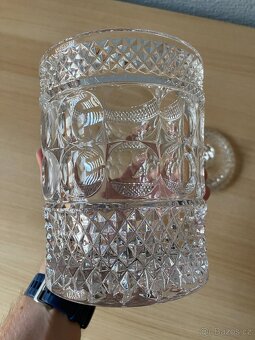 Nová velká pevná skleněná dóza s víkem s motivy - 1 250 ml - 20