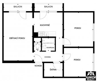 Prodej bytu 3+1 se šatnou, 76 m², Uherské Hradiště - Stará T - 20