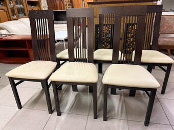 třikrát set dubový stůl se šesti židlemi - 20