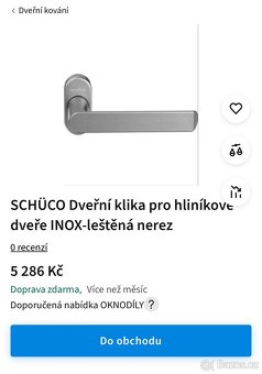 Kliky Schüco  - nové - různé druhy - 20