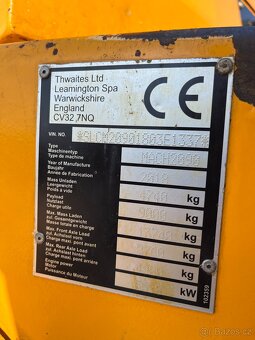Dumper vyklápěcí Thwaites Mach 2090 9Tonne, Wacker Terex Jcb - 20
