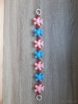 Retro řetěz na kočárek a chrastítko - 20