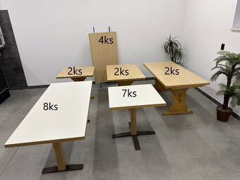6ks Masivní restaurační stoly selské. Profi GASTRO - 20