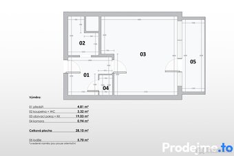 Prodej bytu 1+kk, 36 m2 - Ukrajinská, Brno - Bohunice - 20