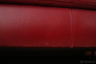 NATUZZI bordová kožená sedací souprava/ pohovka - 20