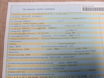 Renault Trafic ND motoru, rok výroby 2020 - 20