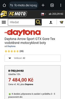 39 DAYTONA Sport Arrow GTX Kožené boty na motorku - 20