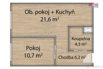 Prodej bytu 2+kk, 42 m², Jince, ul. Zborovská - 20