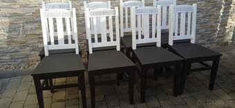 Jídelní stůl+8 židlí -styl vintage - 20