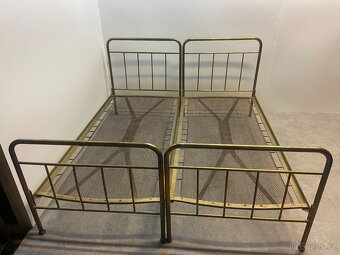 Celomosazné postele – 2 ks, originál z 30. let | Luxusní fun - 2