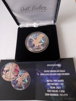 Stříbrná mince 1 Oz American Eagle , více druhů - 2