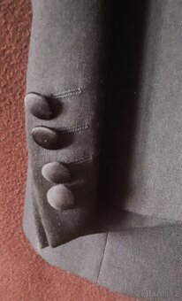 Černý společenský - svatební - oblek s vestou, vel. 52-54 - 2