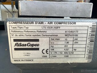 Kompresor Atlas Copco LT5FF včetne sušičky - 2