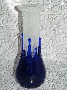 Retro váza hutní sklo - Pavel Ježek vzor č. 7606, Škrdlovice - 2