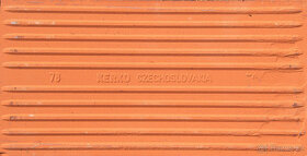 Retro dlaždice 19,x9,5 cm červené s bílým - KERKO - 2